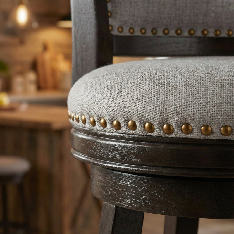 Tabouret de bar et de comptoir pivotant Hedia, Tabouret de comptoir (assise à une hauteur de 25,