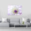 White Purple Dahlia Delicate Elegant Vibrant Dahlia Lavender Violet Flower Nature Wall Art Print 1 Piece Wrapped Canvas Wall Art-747424152