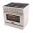 KUCHT Professional 36 in. 5.2 cu. ft. Natural Gas Range with Sealed Burners and Convection Oven in Stainless Steel with Silver Oven Door-50147971-50147972