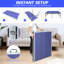 Table de tennis de table Roomfitter, pliable et portable, filet, 2 raquettes et 3 balles, jeu de ping-pong intérieur, bleu