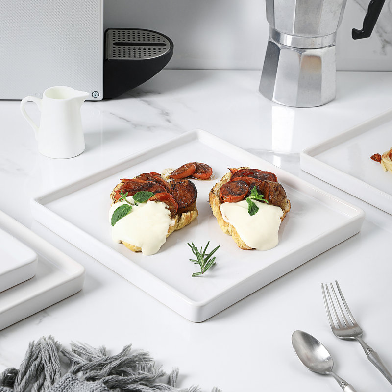 Stone Lain Grace 12-Piece Dinnerware Set Stoneware, White