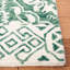 Tapis vert foncé / ivoire en laine touffeté à la main Evangely Damask-727324418