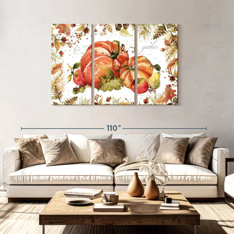 Yarlin Watercolor Fall Days, H 48 po x l 74 po