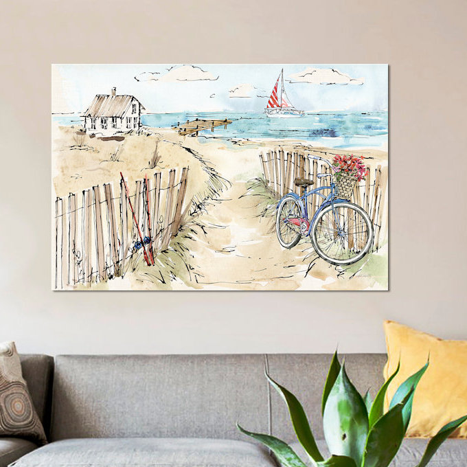 « côtier catch v », reproduction d’impression sur toile tendue, H 12 po x l 18 po x P 1,5 po, Toile tendue, Pas de tapis