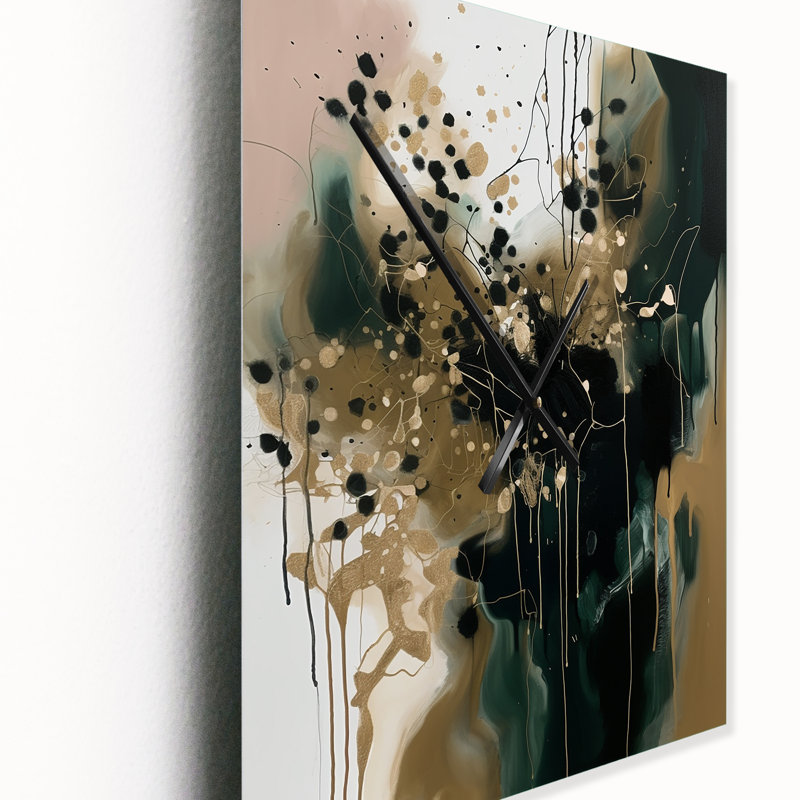 Abstracted Realities - Horloge murale abstraite moderne, Grand