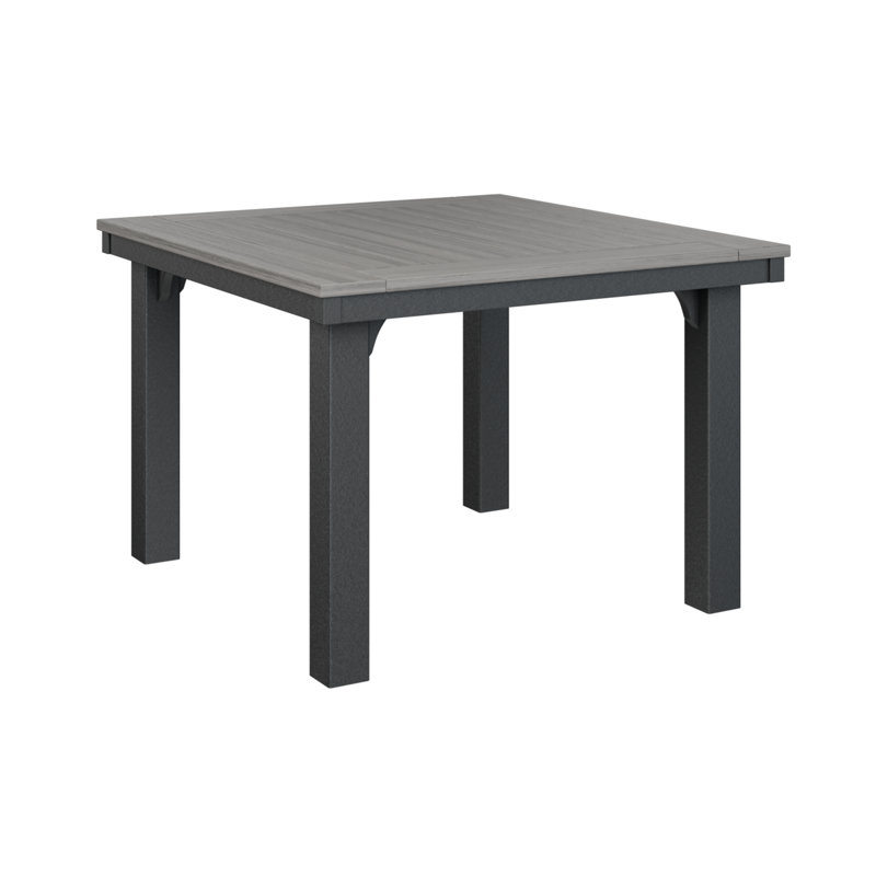 Homestead Outdoor Square Dining Table, Smoke Gray, Black