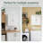 Wall Cabinet Over the Toilet, Medicine Cabinet with Adjustable Shelves, Small Bathroom Storage Organizer, Narrow Kitchen Laundry Room Cabinets Wall Mounted, for Kitchen Garage