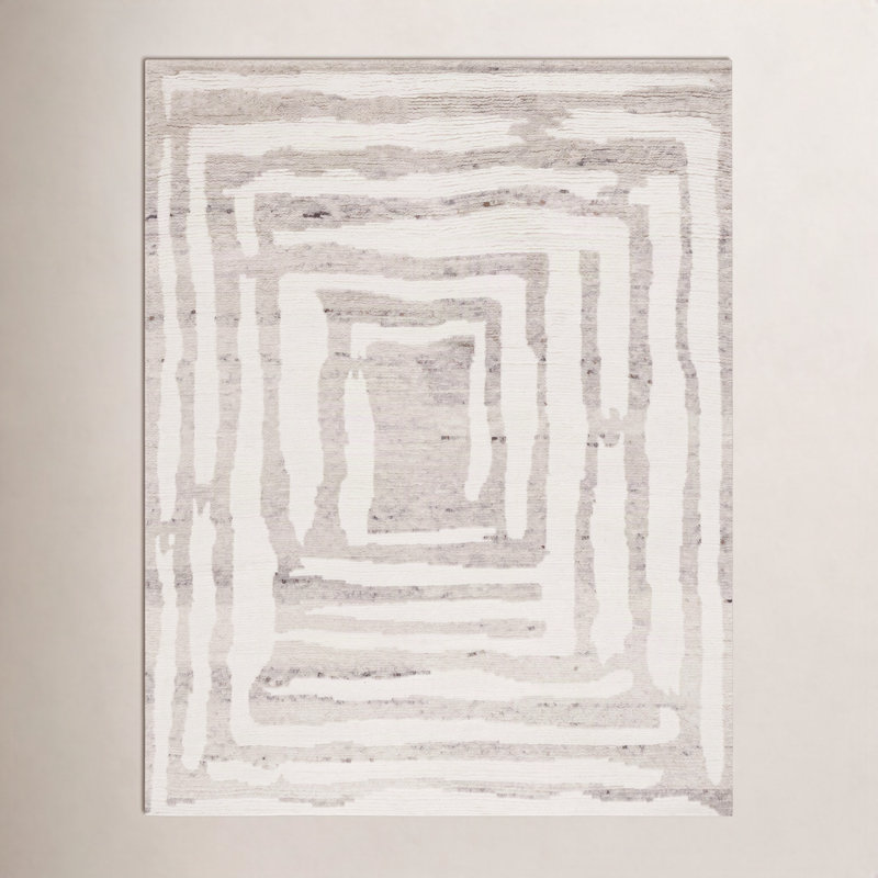 Kass Wool Abstract Indoor Rug, Rectangle 8' x 10'