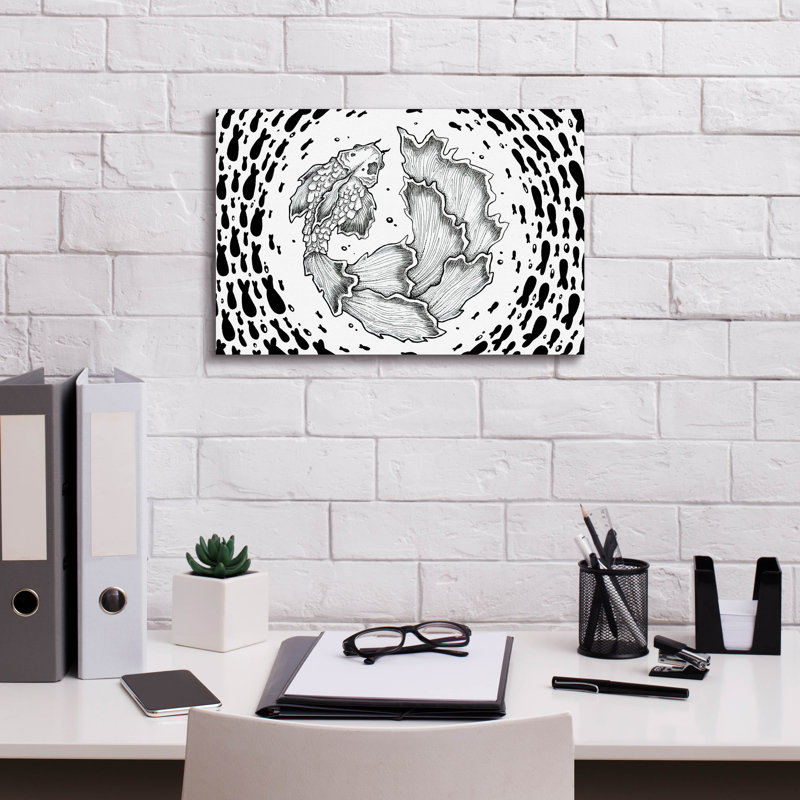 «Round and Round» par Avery Multers, art mural sur toile, H 12 po x l 18 po x P 0,75 po