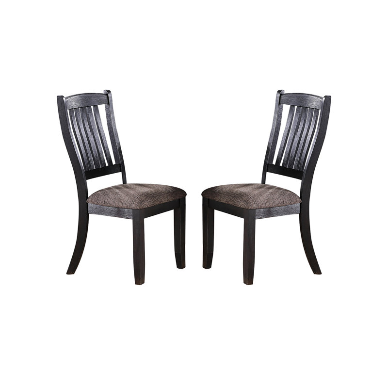 Chaises d'appoint rembourrées en tissu café foncé