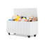 Banc de rangement surdimensionné de 39,4 pouces avec 4 roulettes et charnières de sécurité, tabouret de rangement robuste pour chaussures en bois pour le hall d'entrée de la chambre à coucher, rangement facile à assembler-88749760