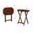 Bartelso Octagon Wood Tray Table Set with Stand