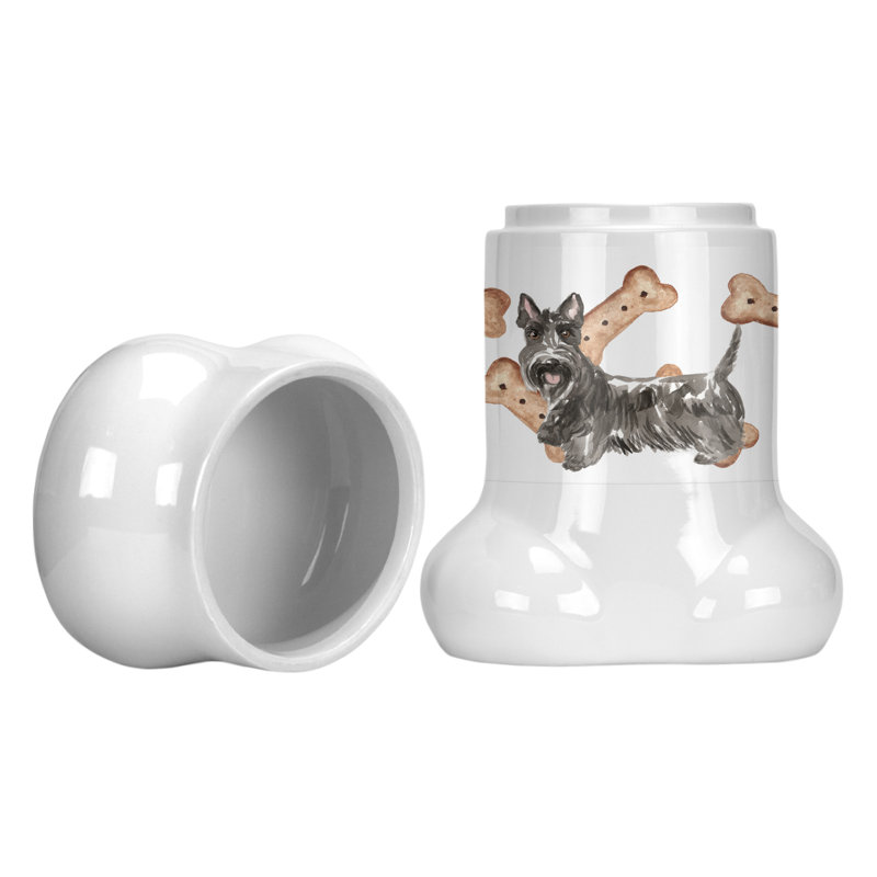 Pot à animaux en forme d’os écossais terrier