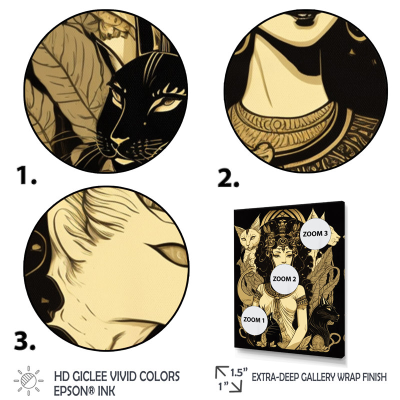 Glamour Goddes, chats blancs, Illustration rétro I - impression, Cadre simple argenté, H 44 po x l 34 po x P 1,5 po