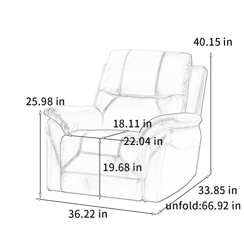 360° functional lounge chair, Orange