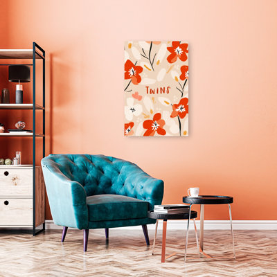 Floral Harmony Abstract Colorful Contemporary Flower Landscape Wall Art Print