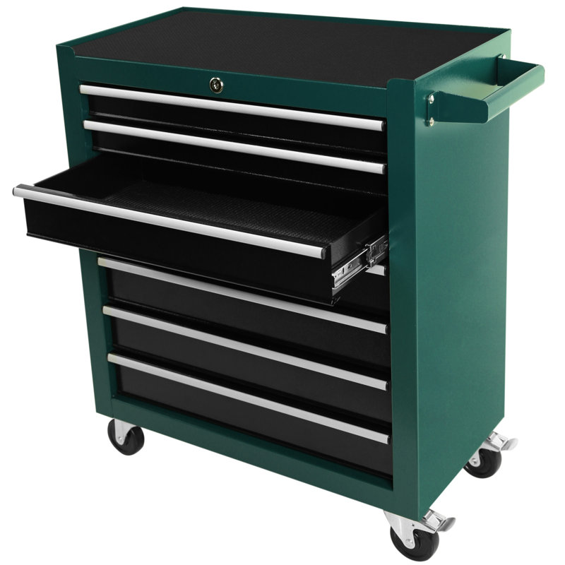 7-Drawer Rolling Tool Cart, Rolling Tool Box On Wheels, Lockable Home Repair Tool Storage Organizer, Tool Chest Cabinet For Mechanic, Garage