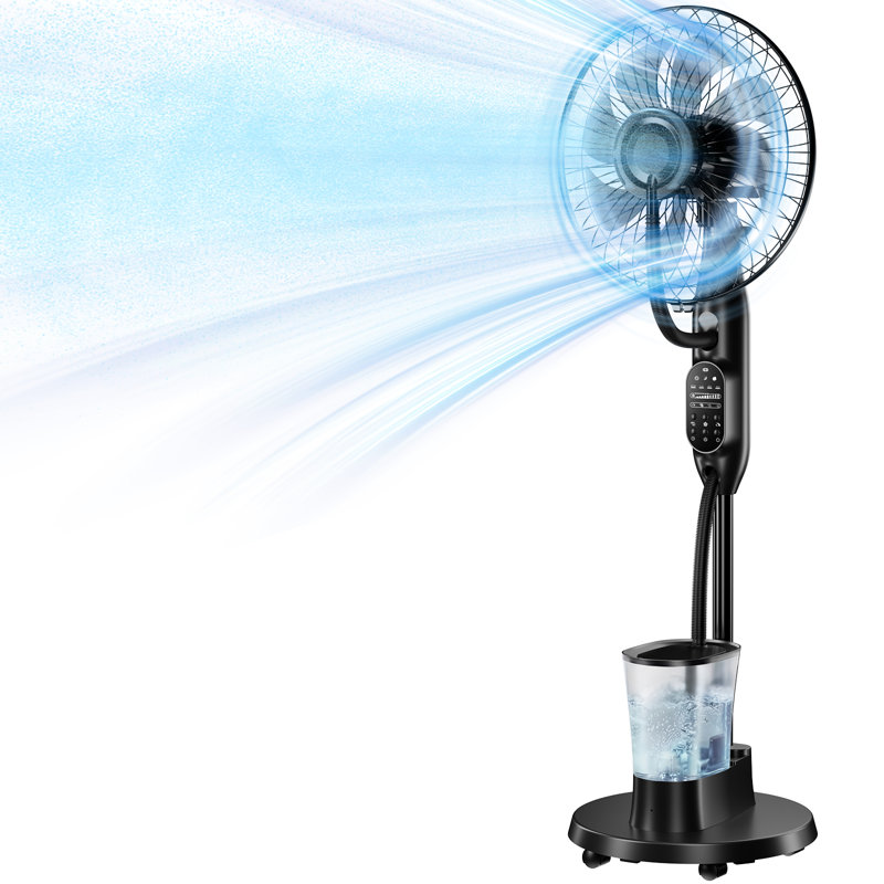 Ventilateur sur pied 16 po avec humidificateur ultrasonique intégré
