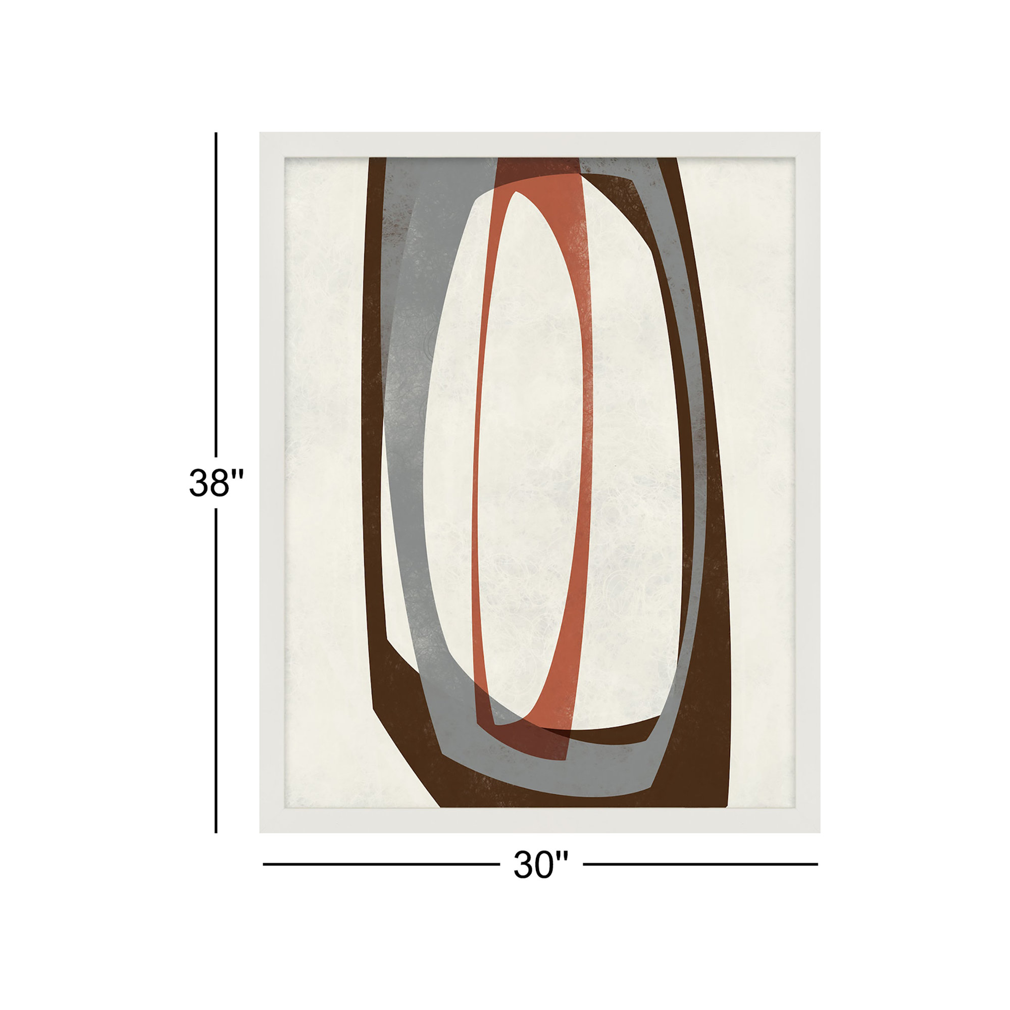 Orbit 5 by Jacques Pilon, White Framed, 38" H x 30" W