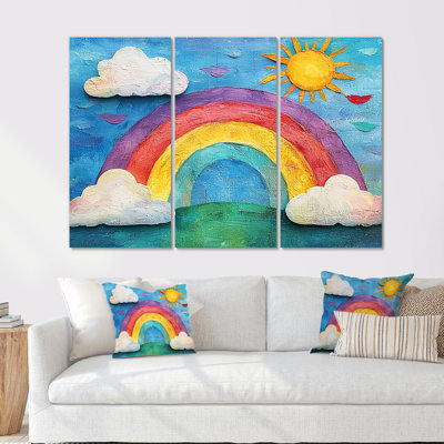 Rainbow Bright I - ensemble d'art mural pour chambre de bébé