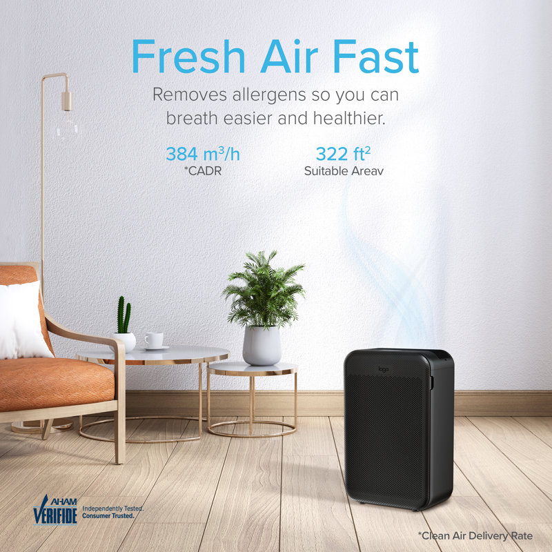 Purificateur d'air de table, Noir