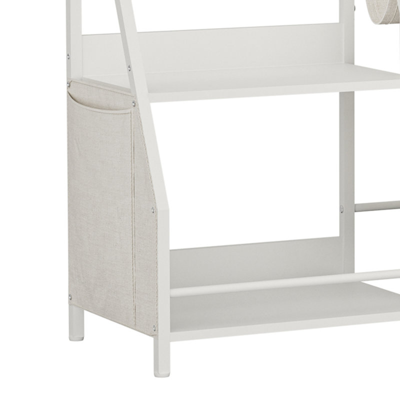 Bibliothèque 32,7 "en bois et tissu