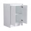 Meuble-lavabo autoportant 48 po avec lavabo en résine, 1 armoire de rangement et 1 armoire murale 48 po