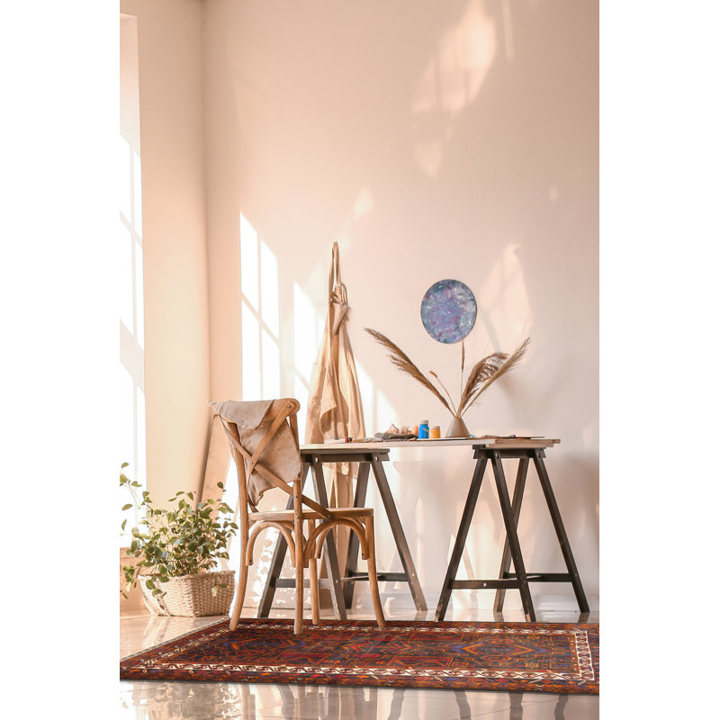 Tapis noir Teimani 3 pi 8 po x 6 pi 9 po