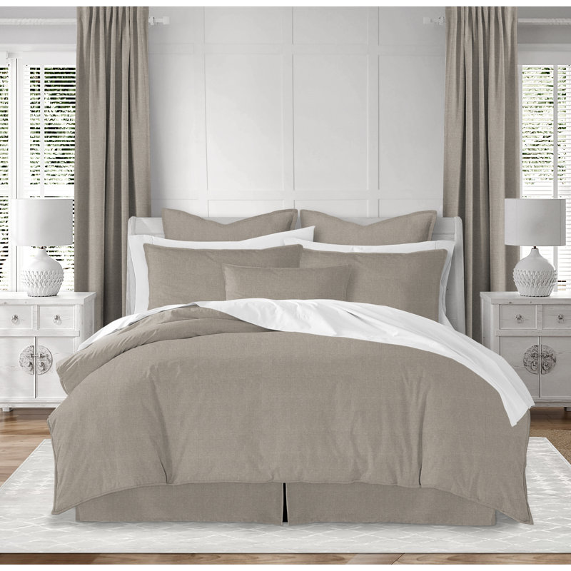 Luxe Duvet Cover Set, Natural, Super Queen Duvet Cover + 2 Shams
