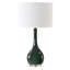 Lampe de table en verre vert Daneca
