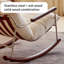Chaise berçante confortable en chenille amovible-106871287