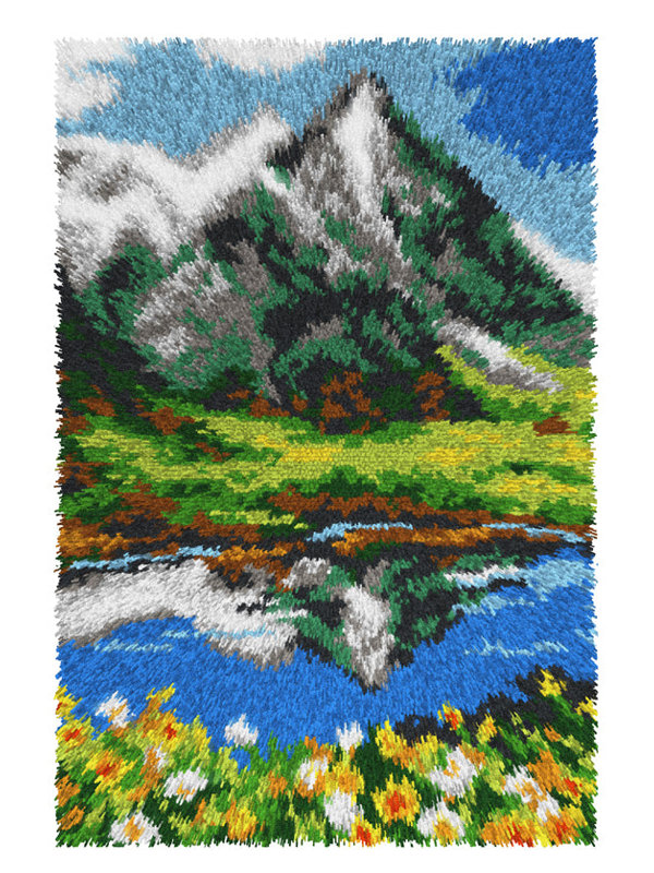 Trousse de tapis à crochets Latch Landscape Mountain 4262