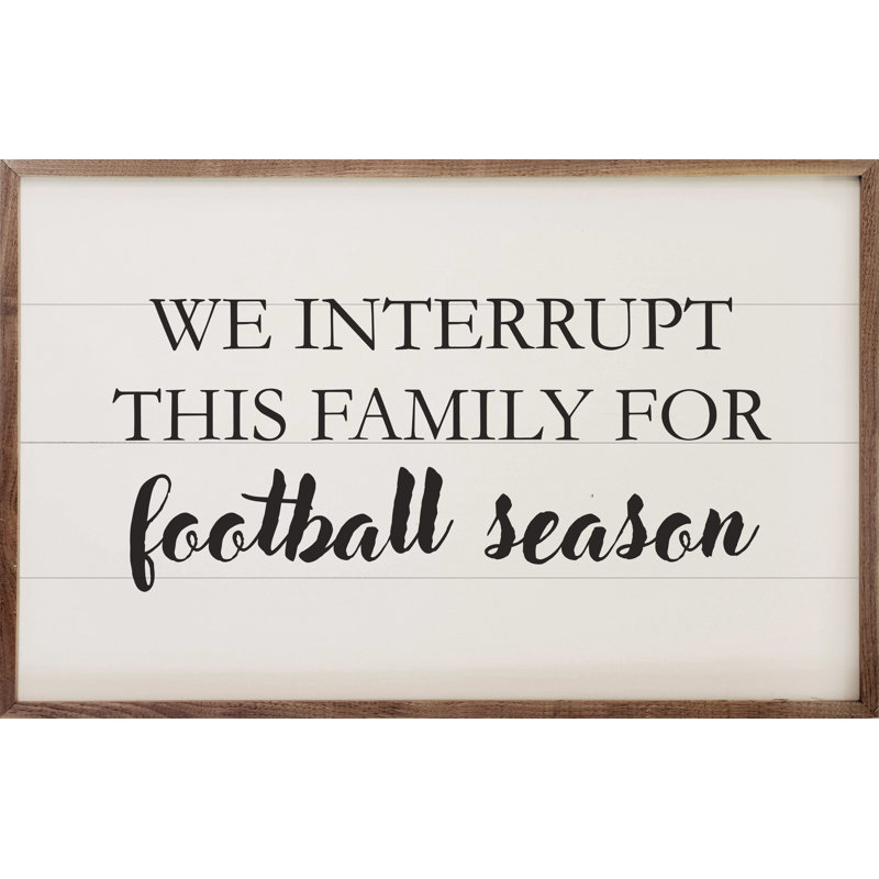 Football Season - blanc, H 5 po x l 8 po