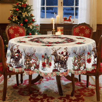 Nappe lavable en polyester de Noël