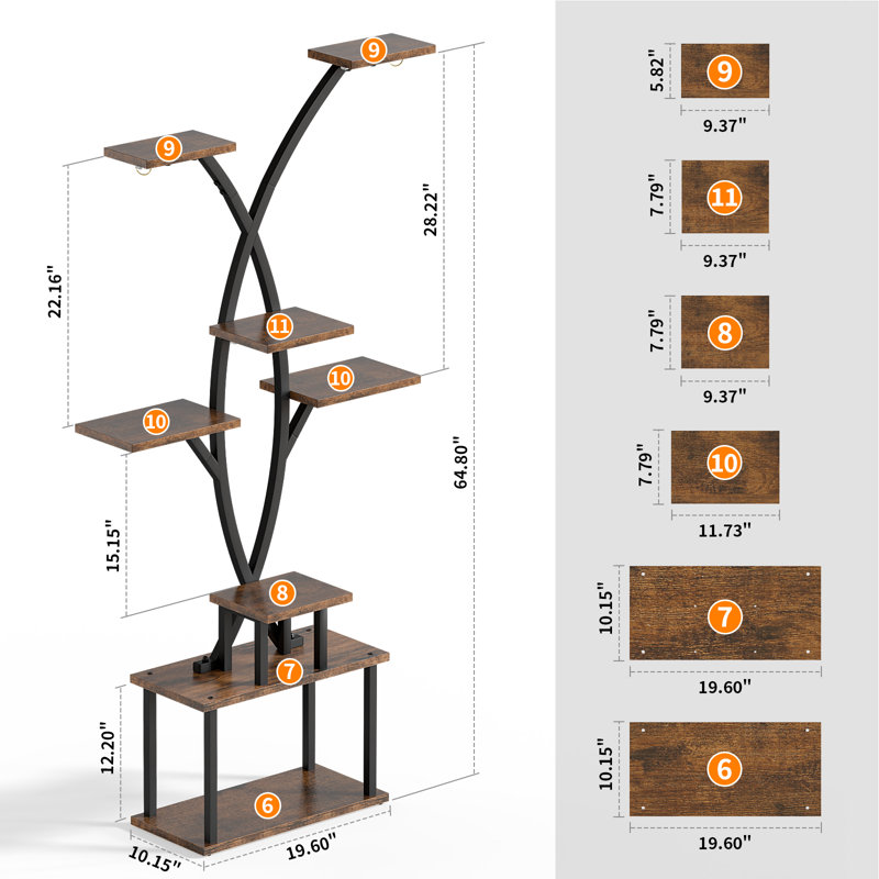 Support pour plante 64,8 po