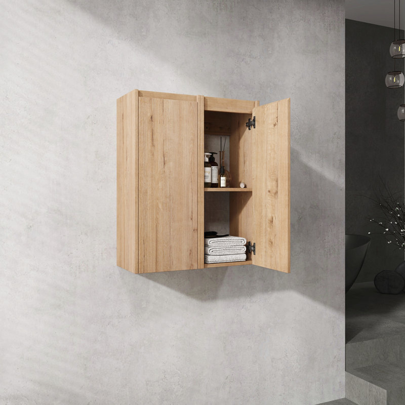 12" Bathroom Side Cabinet, 2-Soft Close Doors, Float Mounting Design, 12*2(KD-Packing)