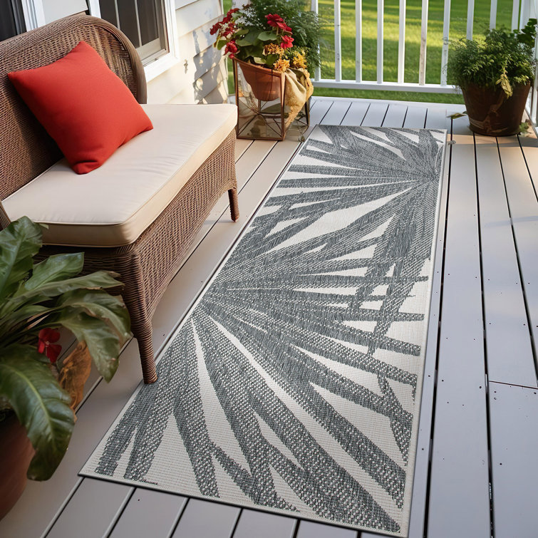 Benavidez Floral Gray/Ivory Indoor&Outdoor Area Rug