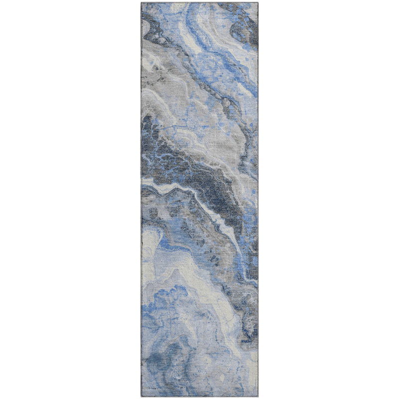 Premium Machine Washable Varroville AMF1709 Abstract Rug, Runner 2'3" x 7'6"