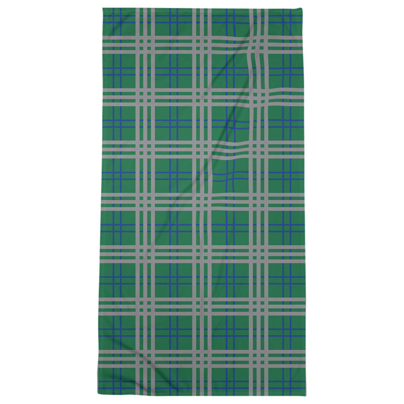 Serviette de plage de luxe Seattle football, Vert / bleu / argent, Microfibre
