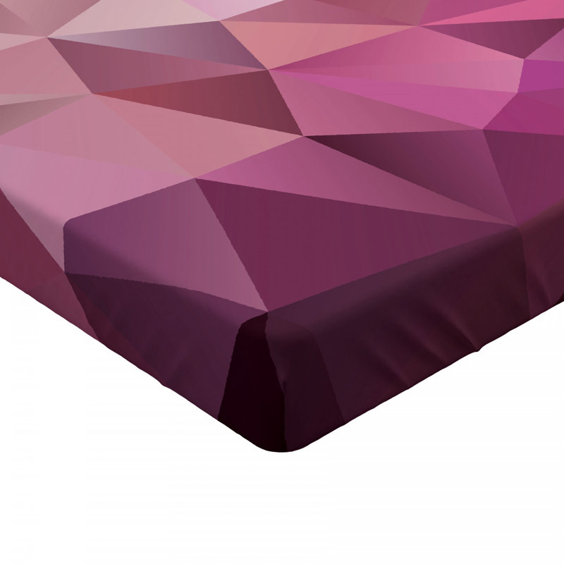 Microfiber Geometric Fitted Sheet, Full/Double Fitted Sheet