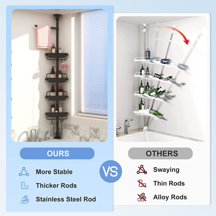 Rebrilliant Kosel Adhesive Stainless Steel Shower Caddy