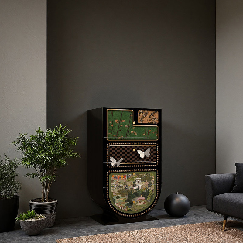 Armoire d'appoint moderne en bois massif