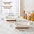 2-Piece Sesame Glaze Two-Tone Ceramic Baking Dish Set, Khaki & Cream Casserole Pans for Oven-to-Table Serving