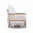 3-Piece Outdoor Furniture Set with 2 Swivel Chairs & Glass Top Side Table