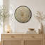  Panneau décoratif rond en spirale abstraite, cadre doré blanc avec couvercle en acrylique-129402253