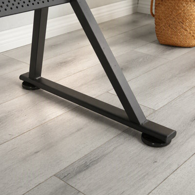adjustable drawing drafting table desk with 2 drawers for home office and school with stool(black)