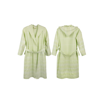 Cotton Gender Neutral Mid-Calf Bathrobe with Pockets and Hood