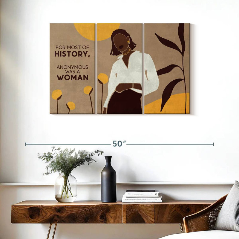 Citation de femme noire, H 24 po x l 38 po