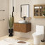 Meuble-lavabo mural simple 30 po avec comptoir en pierre frittée