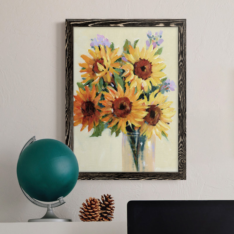 Maxson Fresh Cut Flowers I, reproduction d'art sur toile, Black Framed, H 20 po x l 17 po x P 1 po